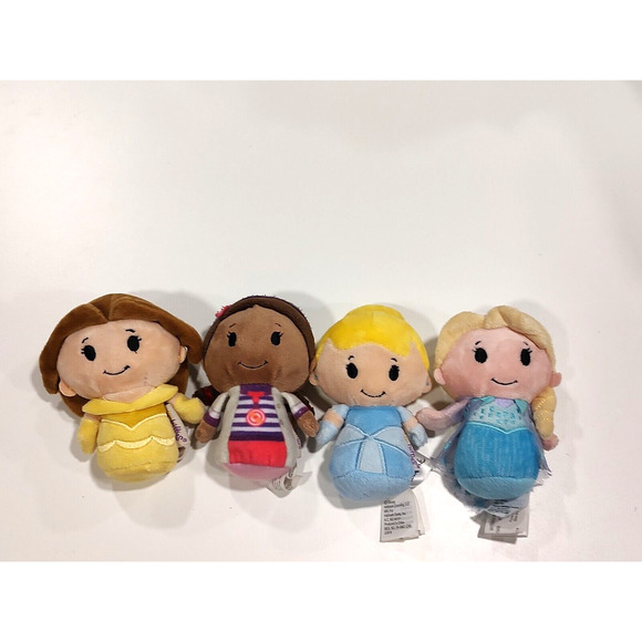 Hallmark Itty Bittys 3 DISNEY PRINCESSES BELL Cinderella Elsa And Doc Mcstuffins - Picture 1 of 8
